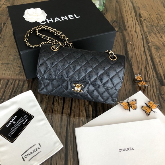 CHANEL Handbags - Chanel Classic Flap Black Leather Shoulder Bag